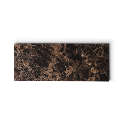 Marmer dienblad S 10x25cm - bruin
