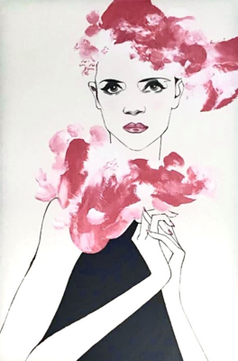 Schilderij op doek Pink Flower