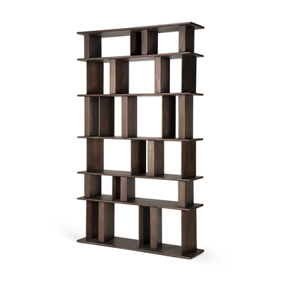 Vakkenkast Block rek - mahonie espresso - 120x33x207