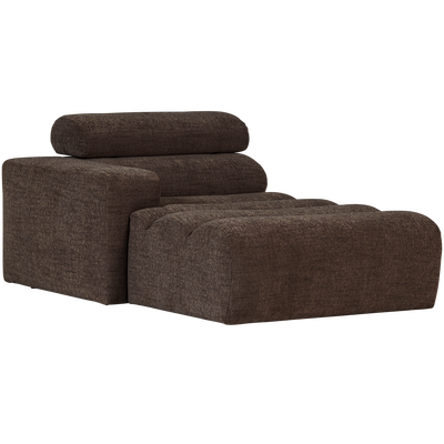 Novi chaise longue element arm links ribstof terra