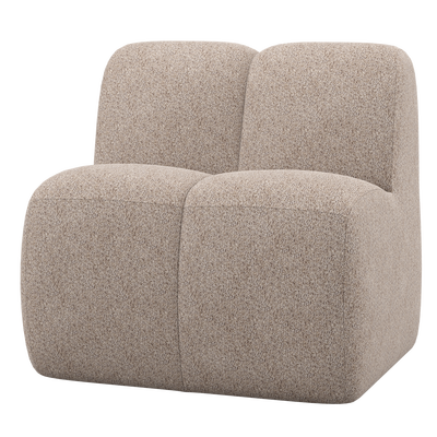 Mojo eetbank 84 cm met rugleuning wollig bruin