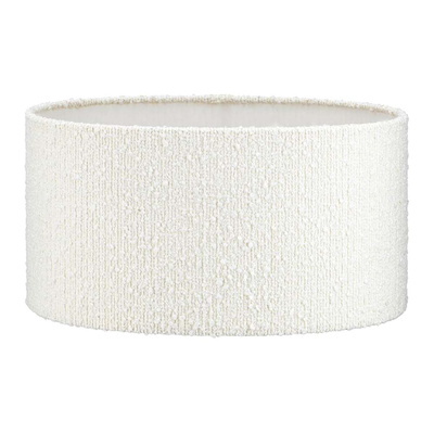 Lampenkap ovaal bouclé blanc
