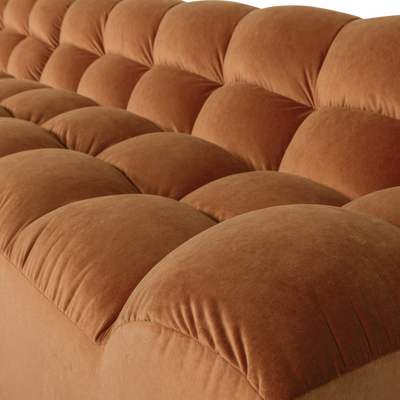 Allure chaise longue links geweven stof naturel melange