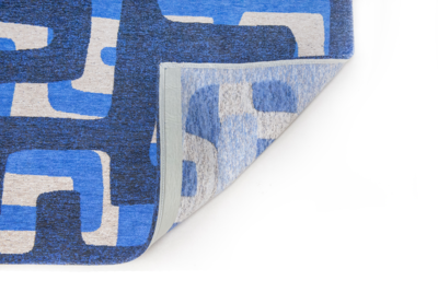 Ecorugs vloerkleed Kuba blauw