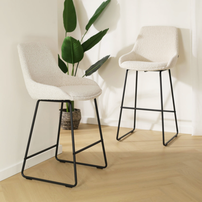 Barkruk Nino-Isa zwart onderstel - 75 cm