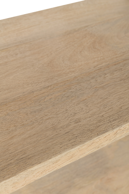 Rek Eli 5 planken mangohout/staal Naturel