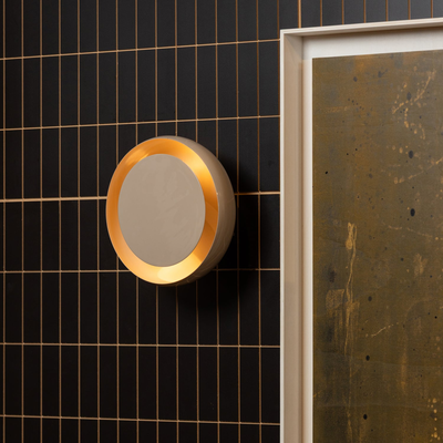 Gloomy wandlamp rond metaal zand