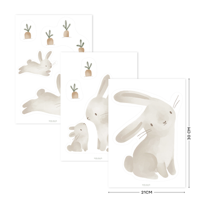Muurstickers Baby Bunny (A4)