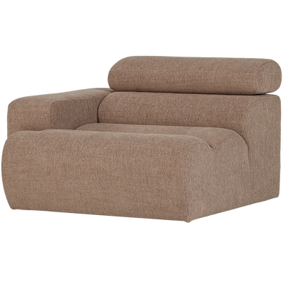 Novi 1-zits element arm links boucle karamelbruin