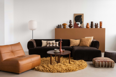 Loods 5 fauteuil Flynn leer Flynn Fauteuil Leather Cognac