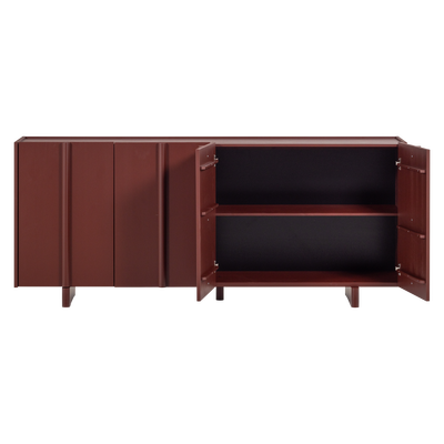 Basu dressoir grenen bordeauxrood [fsc]