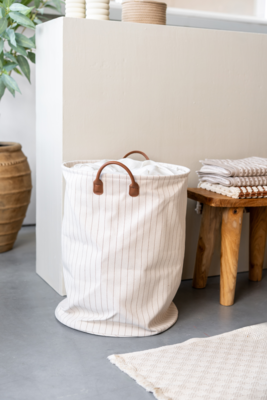Wasmand leren hengsels