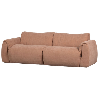 Baggy 2-zits bank 3d chenille middenbruin