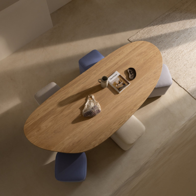 Studio HENK tafel Butterfly Blob - zwart frame, hardwax light 3041