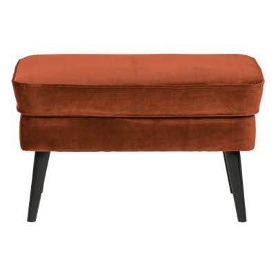 Rocco hocker velvet donkerbruin [fsc]