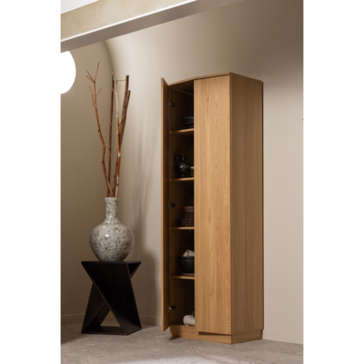 Hoge Kast Zuma - Eiken - Transparant