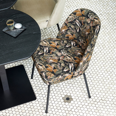 Vogue eetkamerstoel structure velvet brass