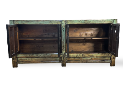 Dressoir 4 deurs blauw/groen lak
