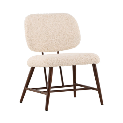 Greve Fauteuil - Beige/Walnoot