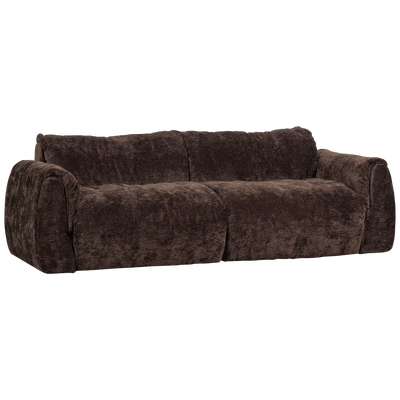 Baggy 2-zits bank 3d chenille middenbruin
