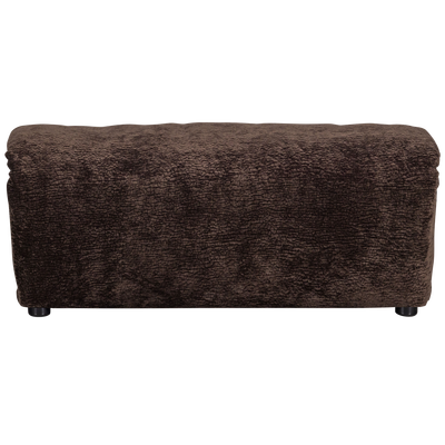 Baggy hocker geweven stof naturel melange