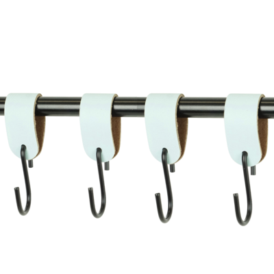 Leren S-haak hangers (set van 4)