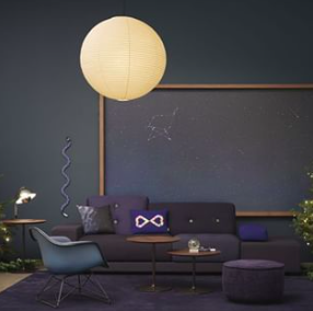 Vitra loungestoel Eames LAR zwart onderstel