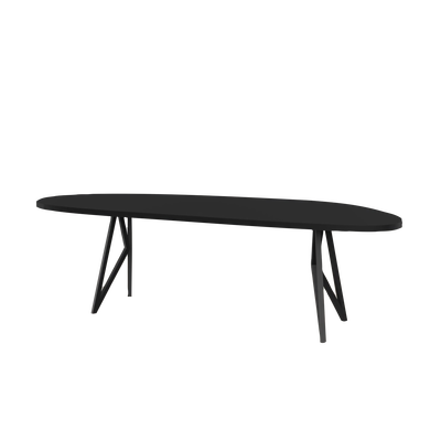 Studio HENK tafel Butterfly Blob - zwart frame, HPL Fenix nero ingo