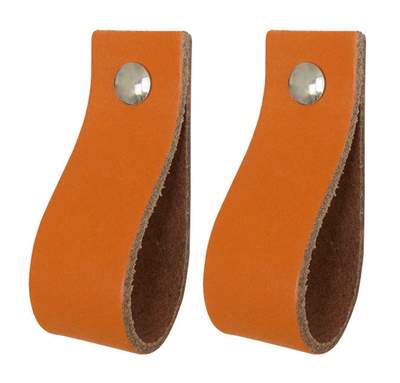 Leren handgrepen - De lus - maat XS | set van 2 - incl. 4 schroefjes