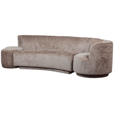 Combi-popular: bankje + fauteuil + poef naturel