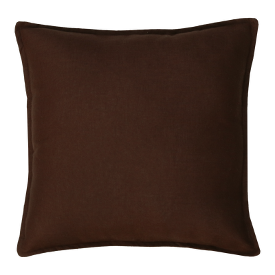 Kussen grof linnen dark chocolate