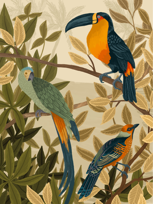 Poster Birds of Paradise by Goed Blauw