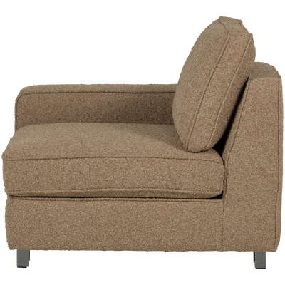 Lazy 1-zits element met arm links boucle antraciet
