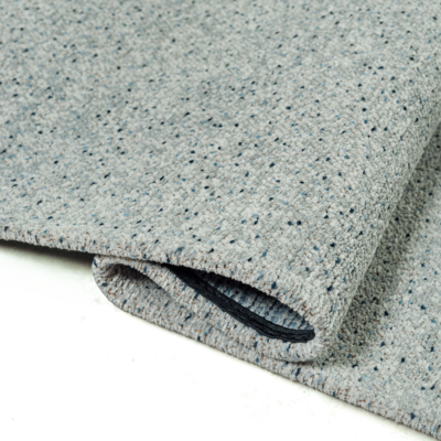 Modern Mist blauw gestructureerd vloerkleed met stippenpatroon