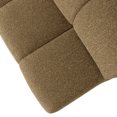 Mojo eetbank 164 cm met rugleuning ribstof roestbruin