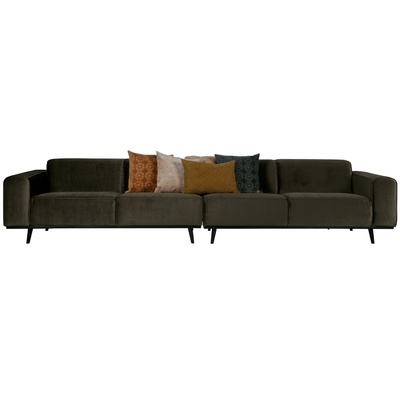 Statement xl 4-zits bank 372 cm lichtbruin melange