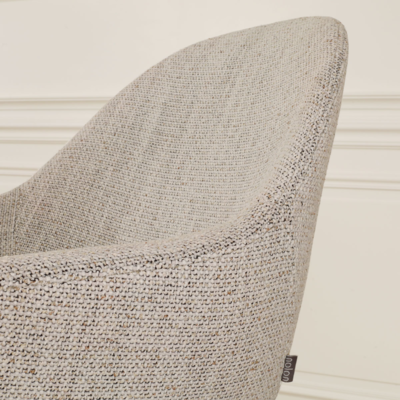 Barkruk Nino-Mae met armleuningen - wit onderstel 75 cm