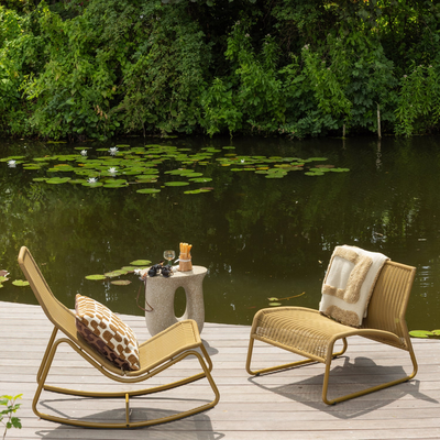 West tuin loungestoel honinggeel