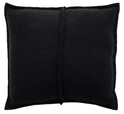 Kussen wol zwart 45x45cm