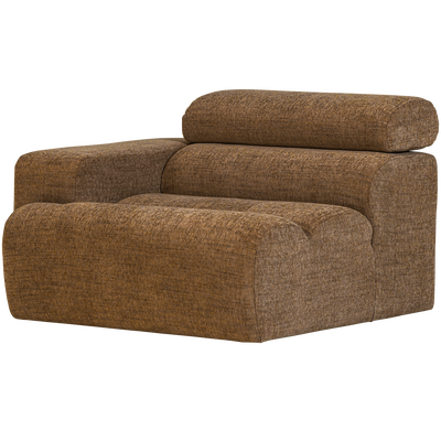 Novi 1-zits element arm links boucle karamelbruin