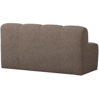 Mojo eetbank 164 cm met rugleuning ribstof roestbruin