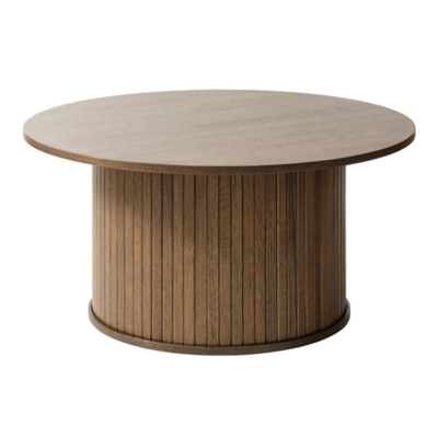 Salontafel Lenn rond Gerookt eiken