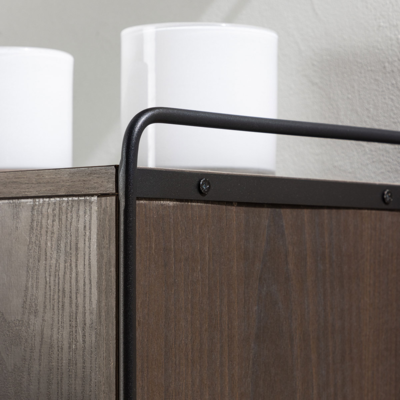 Hangende houten wandkast Marcus