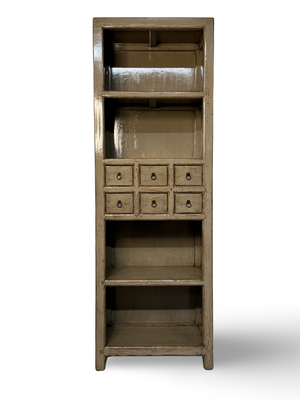 Boekenkast groen 6 lades