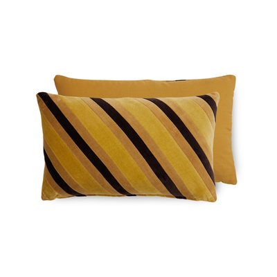 HK velvet kussen striped Honey
