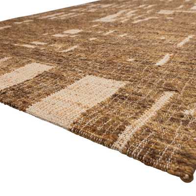 Ian handgeweven vloerkleed wol/katoen bruin 170x240cm