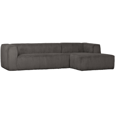 Bean hoekbank rechts chenille velvet taupe