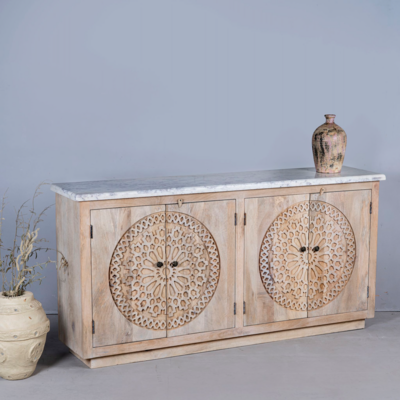 Dressoir met marmeren blad Shyla