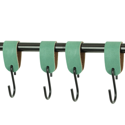 Leren S-haak hangers (set van 4)