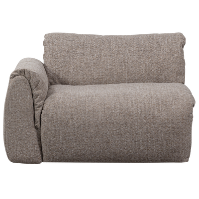 Baggy 1-zits element met arm links geweven chenille oudroze